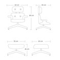 thumbnail image 2 of Silla para oficina reclinable de cuero con reposapiés ilios innova Blanco, 2 of 9