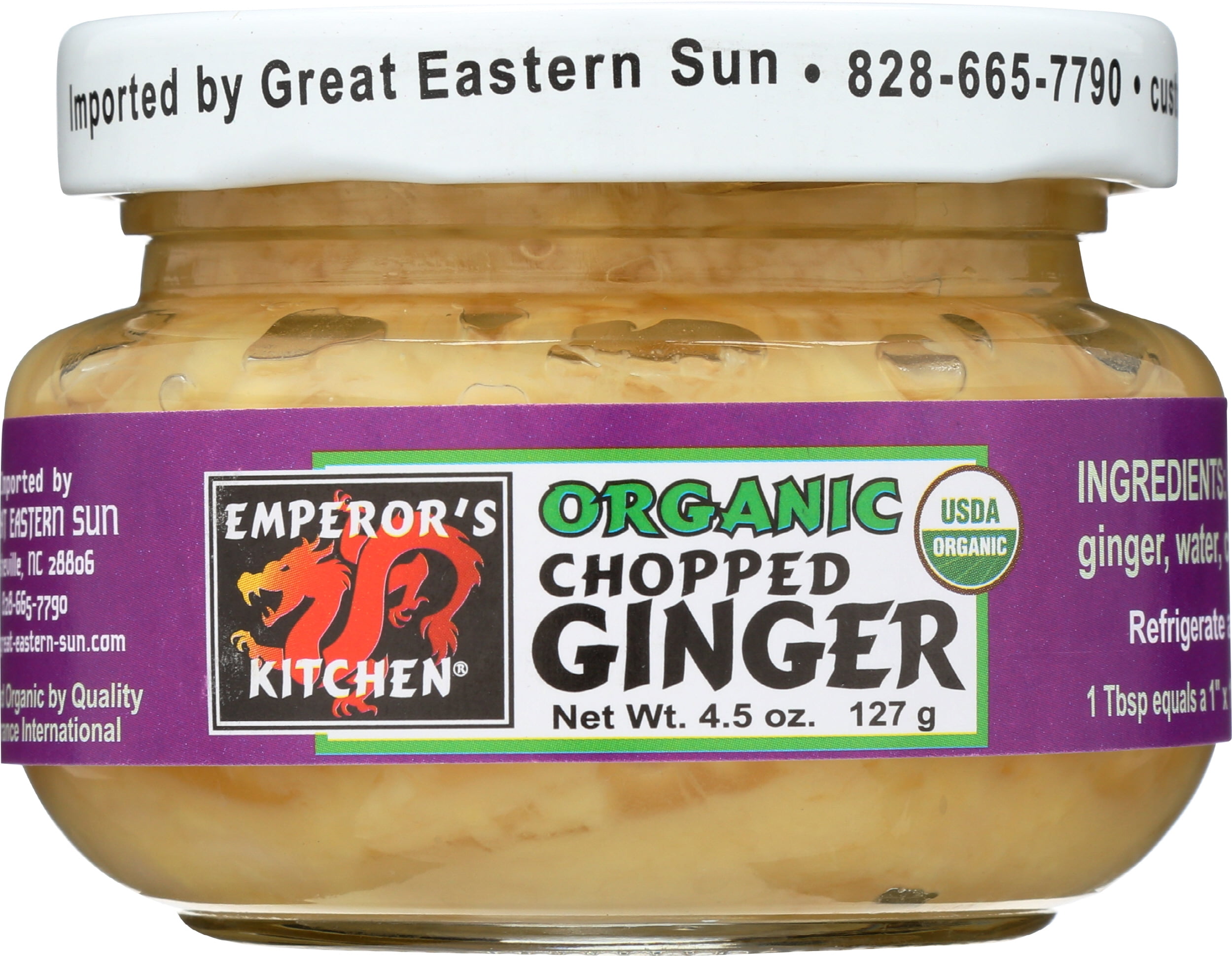 Emperor S Kitchen Organic Chopped Ginger 4 5 Oz Walmart Com Walmart Com