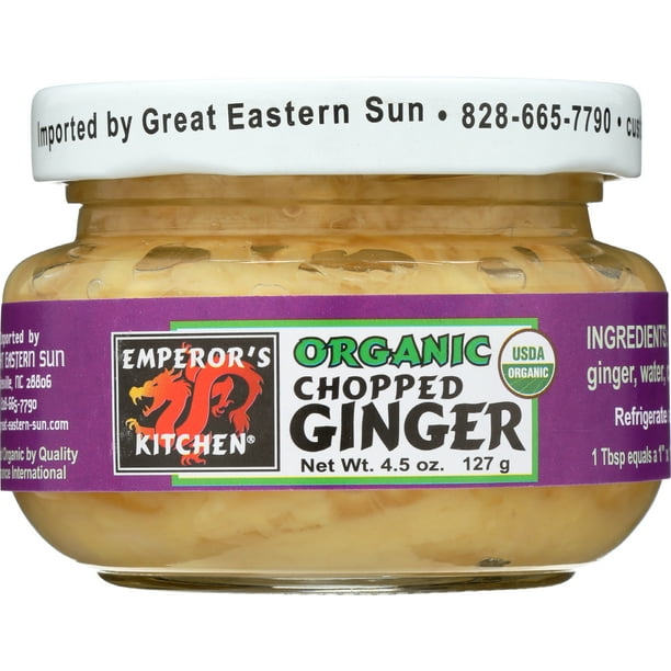Emperor's Kitchen Organic Chopped Ginger, 4.5 OZ