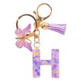 thumbnail image 2 of Iumwxz Fall Decor Initial Letter Keychains for Women Tassel Purple Cute Car Keychain for Wallet Backpack Bag home decor christmas clearance outdoors indoor, 2 of 4