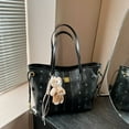 thumbnail image 3 of Bolso de compras de gran capacidad para mujer, bolsa de hombro grande con estampado retro de dibujos animados, estilo europeo y americano, 2025, 3 of 5