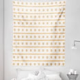 thumbnail image 1 of Geometric Tapestry, Simplistic Monochrome Background with Continuous Dots and Stripes, Fabric Wall Hanging Decor for Bedroom Living Room Dorm, 5 Sizes, Pale Orange and White, by Ambesonne, 1 of 1