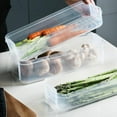 thumbnail image 6 of Refrigerator Food Storage Containers, Lettuce Keeper Large Produce Saver Stackable Container with Lids, Clear Veggie Fruit Salad Lettuce Container, 6 of 7