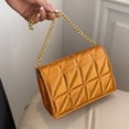 thumbnail image 3 of Bolsa De Hombro Bolso bandolera acolchado con hilo bordado de rombos para mujer (naranja) Ehuebsd Para Estrenar, 3 of 6