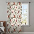 thumbnail image 4 of Cardinal Bird Sheer Curtains 54 Inches Long, Holly Branches Berry Winter Beige Light Filering Curtains, Breathable Simi Curtain Privacy Drapes for Kitchen Bathroom Nursery Small Window Treatment, 4 of 9