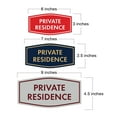 thumbnail image 2 of Fancy Private Residence Sign (Red) - Small, 2 of 5