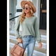 thumbnail image 4 of Camisas de Larga Abullonada para Mujer, Blusas Casuales, Blusas Elegantes, Túnicas, Moda de Otoño 2025, Conjuntos Holgados de Moda Verde Oscuro XXL, 4 of 10