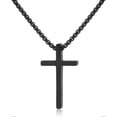 thumbnail image 1 of Christian Cross Necklace for Men, Silver Black Gold Stainless Steel Cross Pendant Necklace for Men Women, 1 of 5