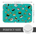 thumbnail image 2 of Rateoe Sushi Pattern Flannel Door Mat Indoor Outdoor Entrance, Waterproof All-Weather Doormat,Fade Resistant, Low Profile Entryway Mat 16x24in, 2 of 7