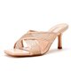 thumbnail image 1 of Zapatos de mujer 2021, zapatillas de punta cuadrada baja, tacones, toboganes de lujo, poco profundos, calados altos, diseño de moda, tela de goma PU35 Gao Jinjia LED, 1 of 2