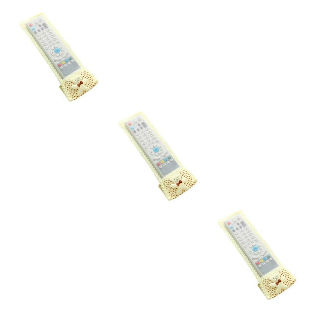 Ruiboury TV Remote Controller Case Air Conditioner Controllers Cases Covering Accessory Dustproof Cover Decorating Accessories beige yellow S(18.5x8cm) 3Set