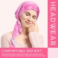 thumbnail image 3 of Gorras para cáncer Chemo Headwear, medio dobladillo, preatadas, 4 unidades, 3 of 6