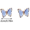 thumbnail image 4 of Ladies Fashion Creative Multicolor Diamond Butterfly Stud Earrings, 4 of 5