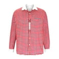 thumbnail image 3 of Blusa y camisa de manga larga con cuello vuelto para hombre, blusa informal de moda con botones y retazos, blusa de manga larga con cuello vuelto, blusa de poliéster para hombre, 3 of 5
