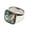 Silver, variant on Women Stainless Steel Square Ring Abalone Shell Ring Mother of Pearl Inlay Wedding Band Silver Plated white Size 12