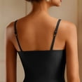 thumbnail image 5 of Black Tank Tops for Women V Neck In Bra Tank High Strechy Sleeveless Slim Fit Tops Camisole Workout Tops on Sale, 5 of 6