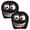 A, variant on 2PCS Funny Cartoon Car Headrest Covers Car Seat Head Rest Protector for Auto Front Seat Rest Decoration Cute Funny Cartoon Eyes Car Headrest Covers