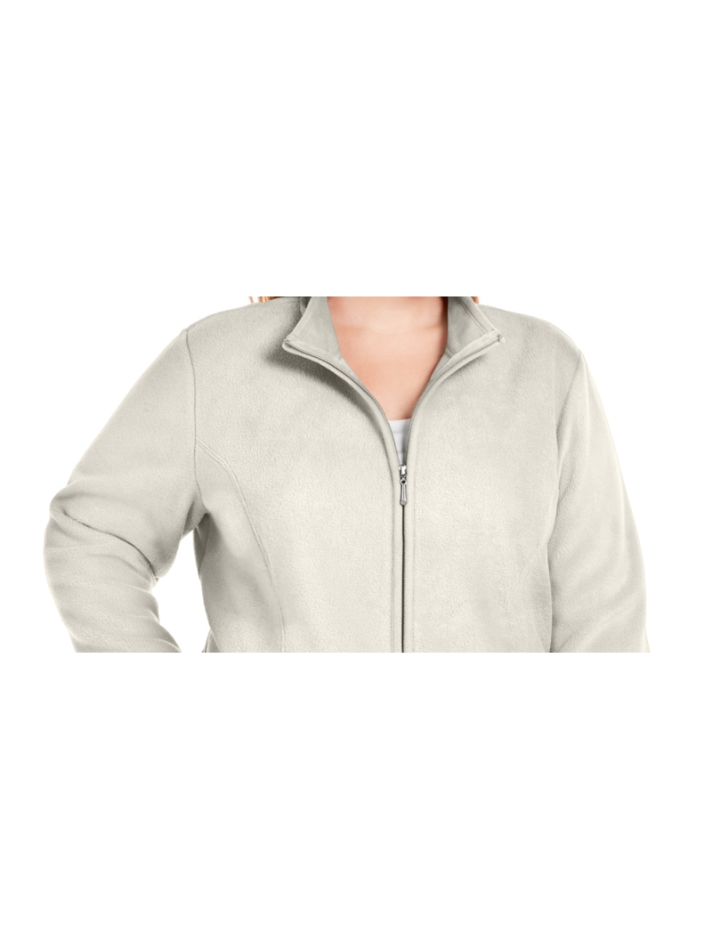 Karen Scott Women's Plus Size Zip-Front Jacket White Size 3X-Large