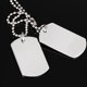 thumbnail image 1 of Collar de acero inoxidable Fernando Doble Etiqueta de Perro Tono Plateado, 1 of 5