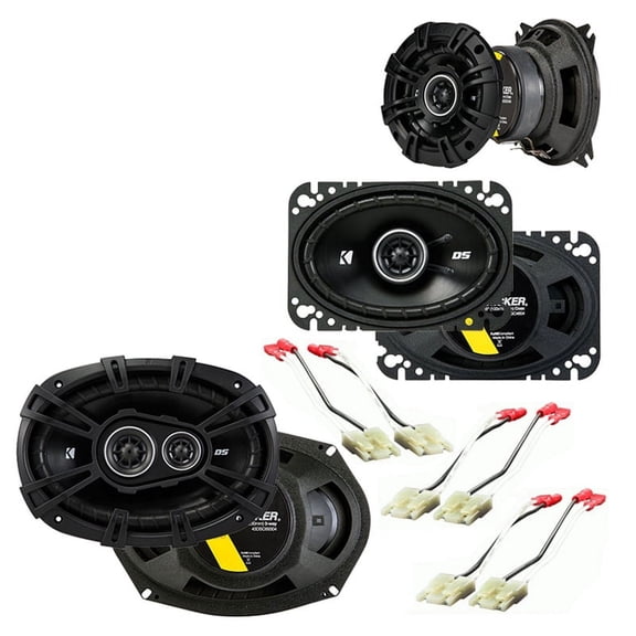 Fit Cadillac Eldorado 1983-1991 Factory Speaker Upgrade Kicker DS Series Package
