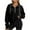 Black, variant on Aofany Sweatshirt for Women Half Zip Cropped Pullover Fleece Hoodies Fall Winter Tops Thumb Hole