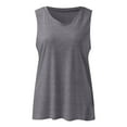 thumbnail image 4 of Delliss Women's Simple V Neck Sleeveless T-Shirt Loose Tunic Tank Blouse, 4 of 5