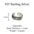 thumbnail image 4 of Tibetan Silver Bohemian Jewelry Toe Rings in 925 Sterling Silver Beachwear Fashion, 4 of 4