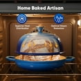 thumbnail image 4 of Daluvenix Enameled Cast Iron Dutch Oven for Sourdough Bread Baking, 4.5qt Cast Iron Bread Pot with Lid and Handles, Bread Dutch Oven, Blue, 4 of 8