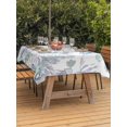 thumbnail image 3 of Outdoor Tablecloth with Umbrella Hole for Patio/Picnic/Party/Camping, Turtle Coastal Waterproof Table Cloth Rectangle Table Cover Washable, Nautical Summer Beach Coral Jellyfish Shell (52"x 70"), 3 of 8