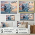 thumbnail image 4 of Designart "Blue Peach Iceberg Frozen Serenity" Landscapes Floater Framed Wall Decor, 4 of 7