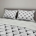 thumbnail image 2 of Deer Comforter & Sham Bedding Set, Deer Head with Antlers Silhouette Form Stained Worn Background Animal Illustration, 3 pcs Duvet Set Microfiber Filling Quilt, 5 Sizes, Black White, by Ambesonne, 2 of 4
