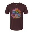 thumbnail image 3 of Colorful Neon Gorilla | Dean Russo Art Animal Lover Mens Premium Tri Blend T-Shirt, Cardinal, Medium, 3 of 6