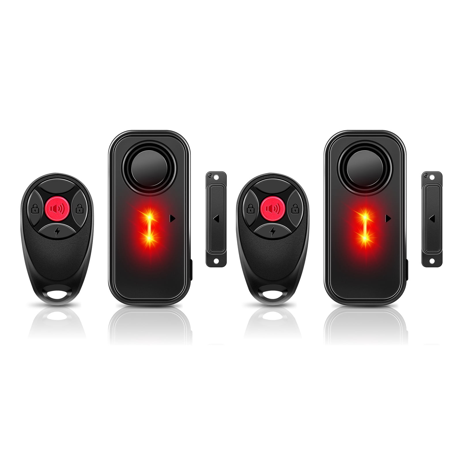 Door Alarm with Remote, GreenCycle 108dB Loud Door and Window Alarms for Pool, Anti-Theft Door Alarms for Kids Safety Home Store Garage Apartment Business Security IP66 Waterproof Indoor/Outdoor,2PK