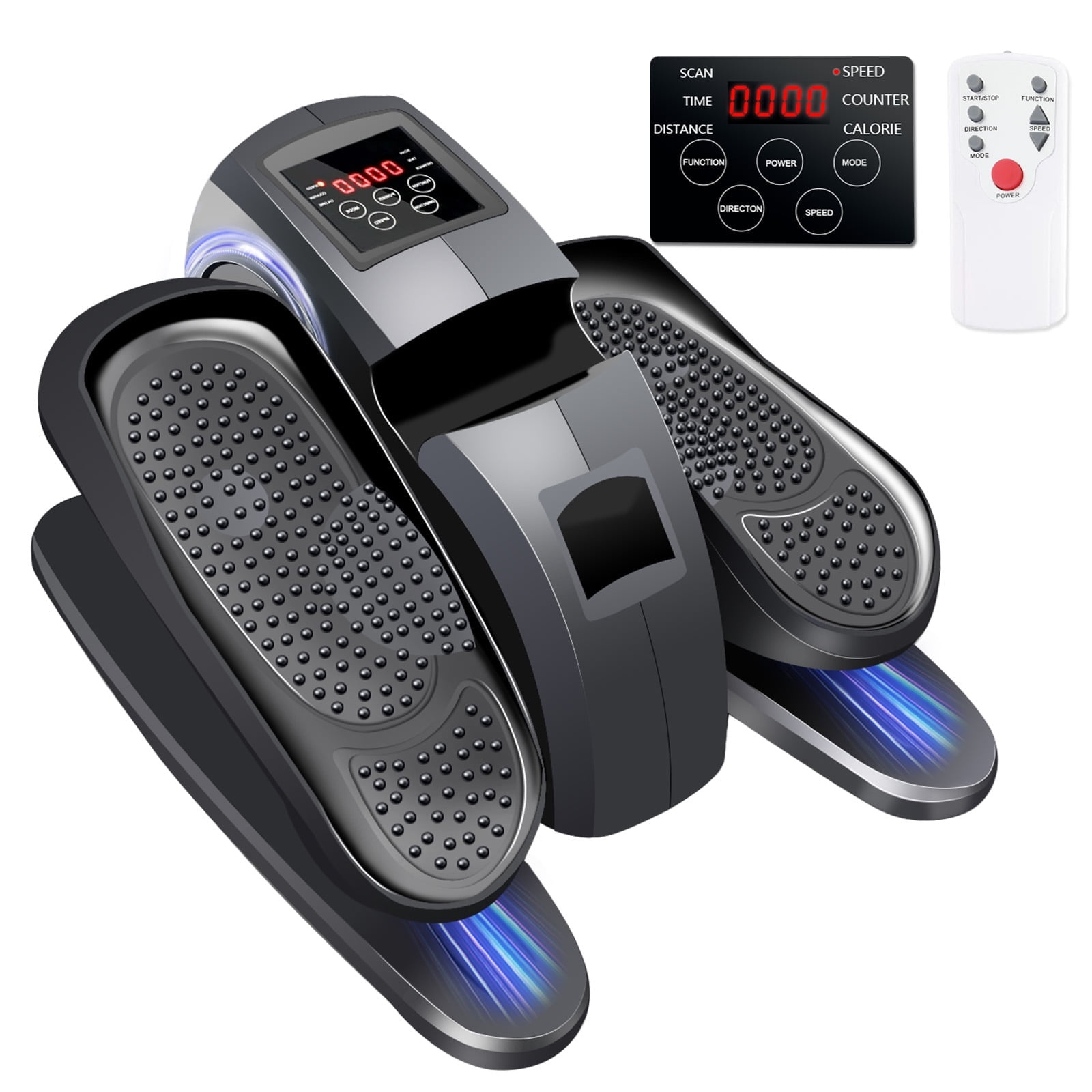 Under Desk Elliptical Trainer Portable Electric Exercise Peddler for Seniors Adjustable Speeds with Remote Walmart