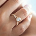 thumbnail image 2 of Jewelerix 14K Yellow Gold Vermeil Wedding Promise Ring Oval Shape Engagement Ring Timeless Moissanite Simple Solitaire Proposal Gift Ring, 2 of 5