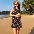 thumbnail image 3 of Uemuo Mexican Flower And Birds Pattern Women’s Sleeveless Dress – Casual Summer A-Line Dress, Stylish and Comfortable Sundress for Hot Weather, 3 of 7