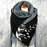 Awdenio Women's Cold Weather Scarves & Wraps, Fashion Winter Women Print Button Soft Wrap Casual Warm Scarves Shawls