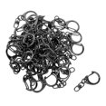 thumbnail image 1 of Luzkey 10x50x Keychain Clip Alloy Snap Hook Car Key Hook Findings Black, 1 of 8