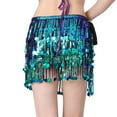 thumbnail image 6 of Abomasnow Womens Belly Dance Skirt Hip Scarf, Sweet Belly Dance Skirt Wrap Performance Bling Sequins Coins, Belly Dance Costume for Women, 6 of 8
