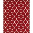 thumbnail image 3 of Unique Loom Trellis Frieze Collection Area Rug - Rounded (7' 10" x 10' Rectangle Red/Ivory), 3 of 7
