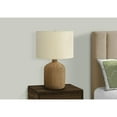 thumbnail image 2 of Lighting, 23"H, Table Lamp, Brown Rattan, Beige Shade, Modern, 2 of 4