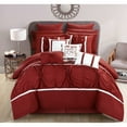 thumbnail image 3 of Chic Home 16 Piece Ash Floral Pinch Pleat Ruffled Designer Embellished Comforter Set With sheet set, 3 of 5