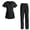 Black, variant on Women’s Scrubs Set - Scrub Top & Pants