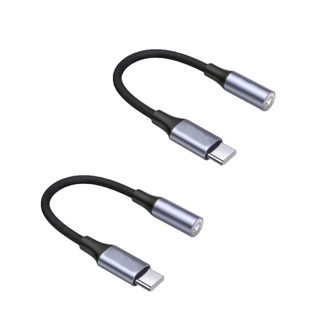 Adaptador USB C a conector Jack de 3,5 mm (paquete de 2), adaptador de audio para auriculares tipo C a adaptador de auriculares de 3,5 mm compatible con Samsung Galaxy S22 S21 S20