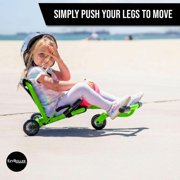 EzyRoller: Mini - Green - Ride-On Scooter, Cambering Motion, Pedal Free Cart, Hand Brakes, Extendable Frame, 45lb Capacity, Toddler & Kids Ages 2+