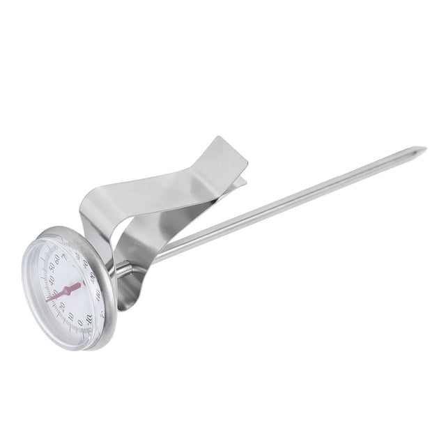 CHICIRIS Coffee Adjustable Clip, Large Dial Stainless Steel Glass, Fast Reading Temperature Gauge Kitchen Tools for Making Coffee, Milk, Candy, Barbecue
