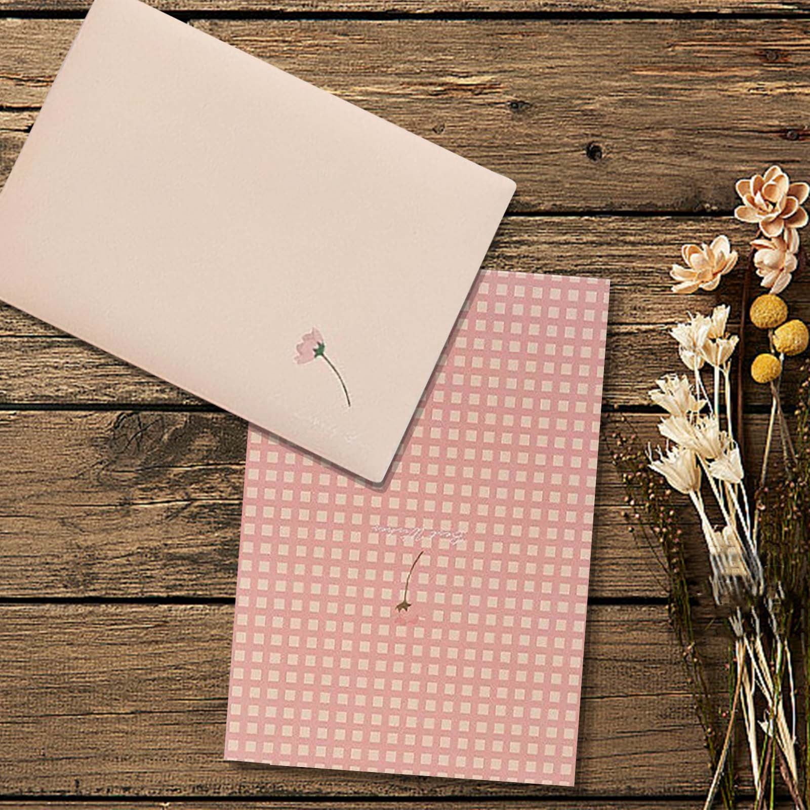 Lksixu Stationary Paper with Envelopes, 4 Sheets Letter Writing Paper with 2 Matching Envelopes and Stickers, 150GSM Heavy Weight Floral Style Stationary Writing Paper Cute Greeting Paper(7"x10")