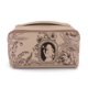 thumbnail image 3 of Bolsa de maquillaje de PU Bolsa de soporte para cosméticos de doble capa para viajes al aire libre (Caqui), 3 of 9