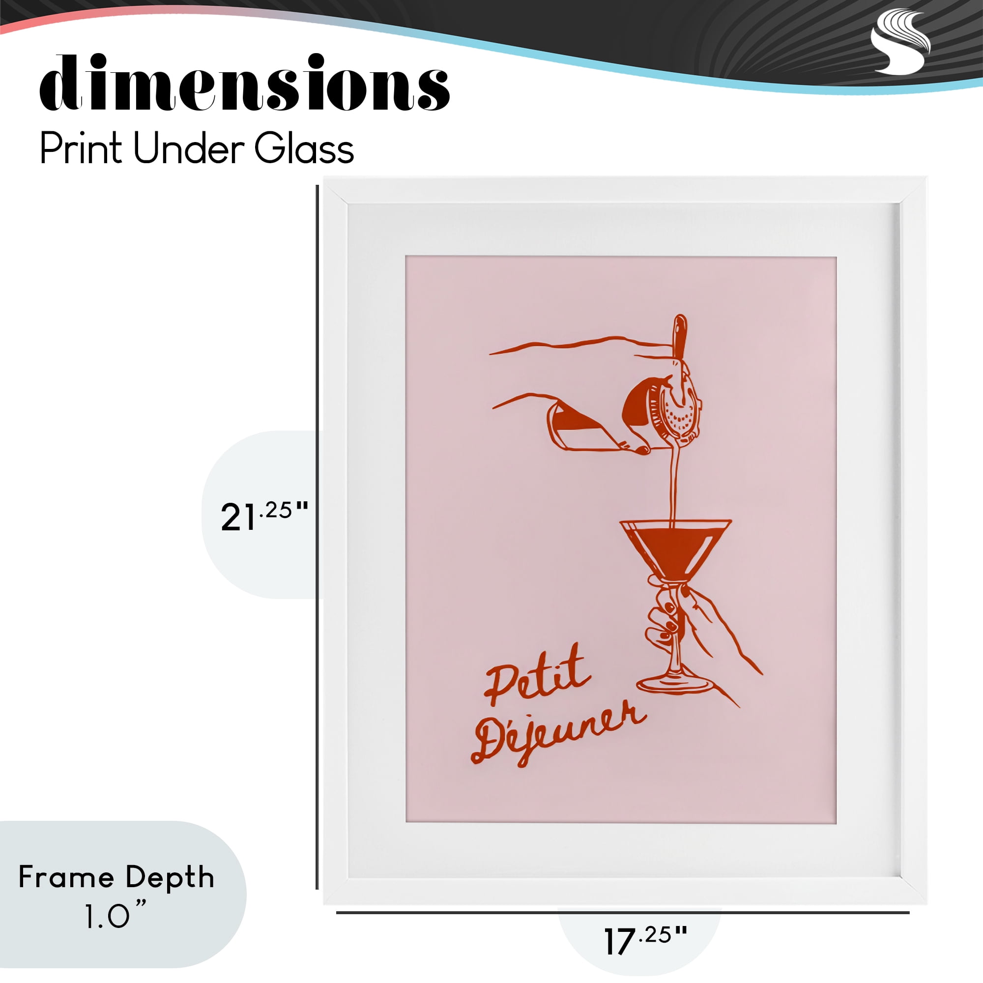 Stupell Industries Pouring Brunch Cocktail White Framed Print Under Glass, design by The Prints Vibe