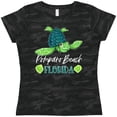 thumbnail image 3 of Inktastic Pompano Beach, Florida Happy Sea Turtle Women's T-Shirt, 3 of 5